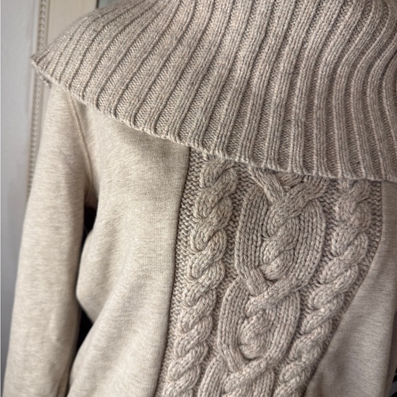 LOFT Taupe Cowl Neck Sweater - Picture 2 of 6